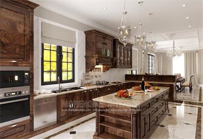 Chia sẻ mẫu thiết kế và sản xuất tủ bếp có tính phong thủy
