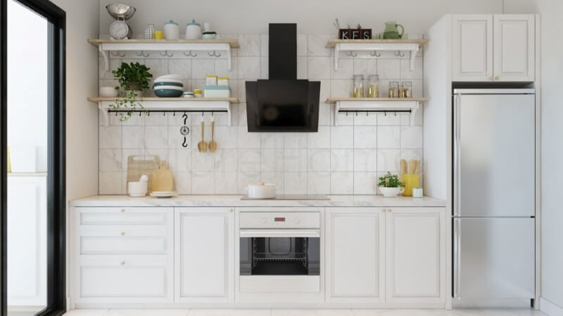 Tủ bếp gỗ đẹp với lối thiết kế không quá cầu kỳ, tăng độ thoáng mà lại vô cùng độc đáo, tạo niềm cảm hứng cho những người nội trợ mang lại những bữa cơm ngon miệng cho những người thân yêu của mình Tủ bếp đẹp