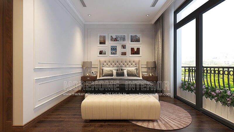 Mẫu giường ngủ bọc da với đầu giường thiết kế rộng đang là xu hướng